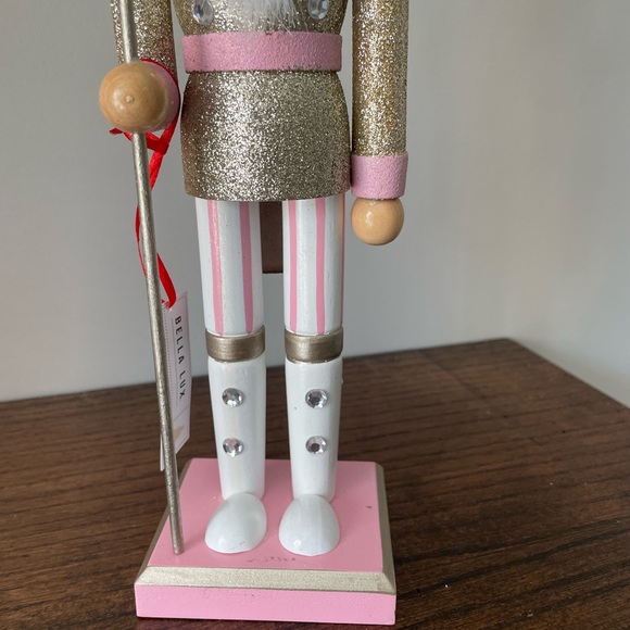 14” Pink and Gold Glitter Christmas Nutcracker - Picture 2 of 8